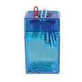 Paper Clip Dispenser Square - Transparent Blue